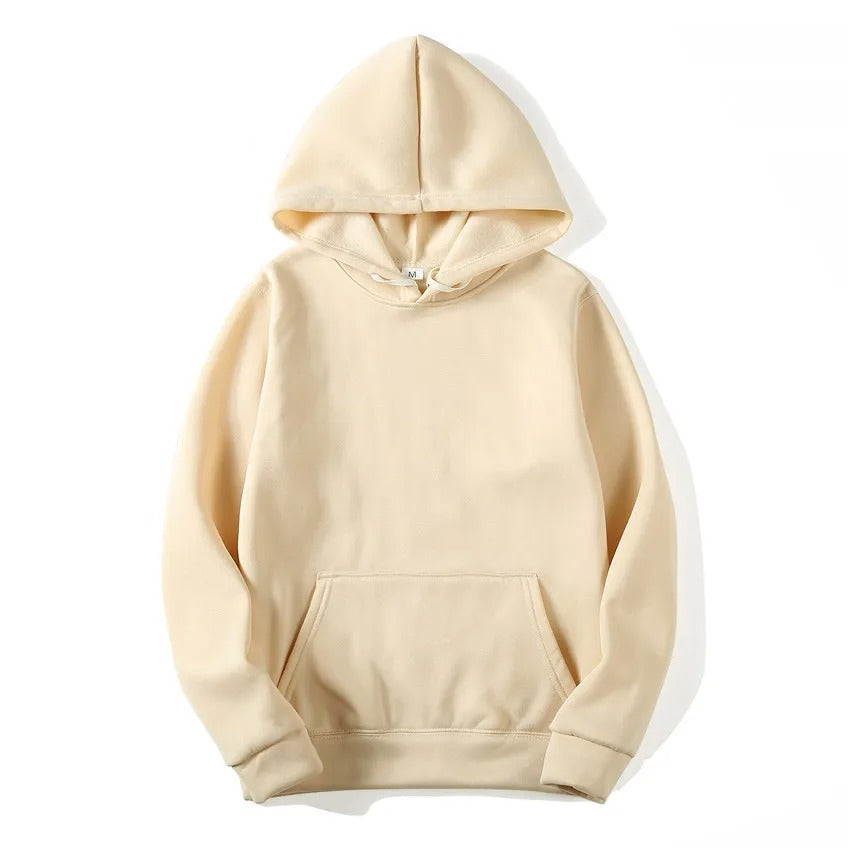 Uni-sex Solid Color Hoodie