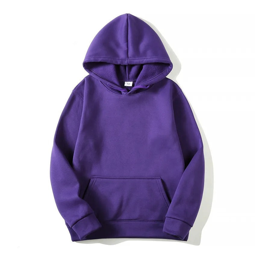 Uni-sex Solid Color Hoodie