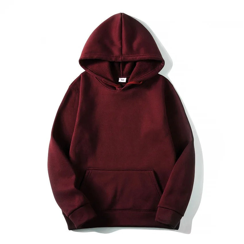 Uni-sex Solid Color Hoodie