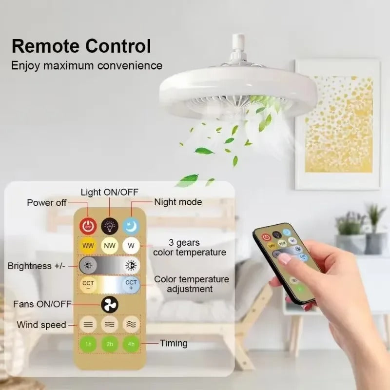 Adjustable Ceiling Fan With LED Lights - Cozify
